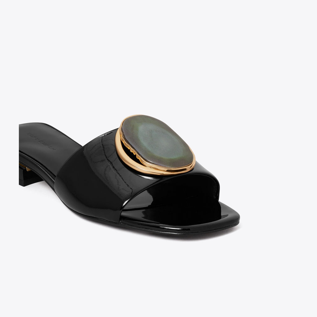 Tory Burch Patos Heeled Slide - Perfect Black - 4
