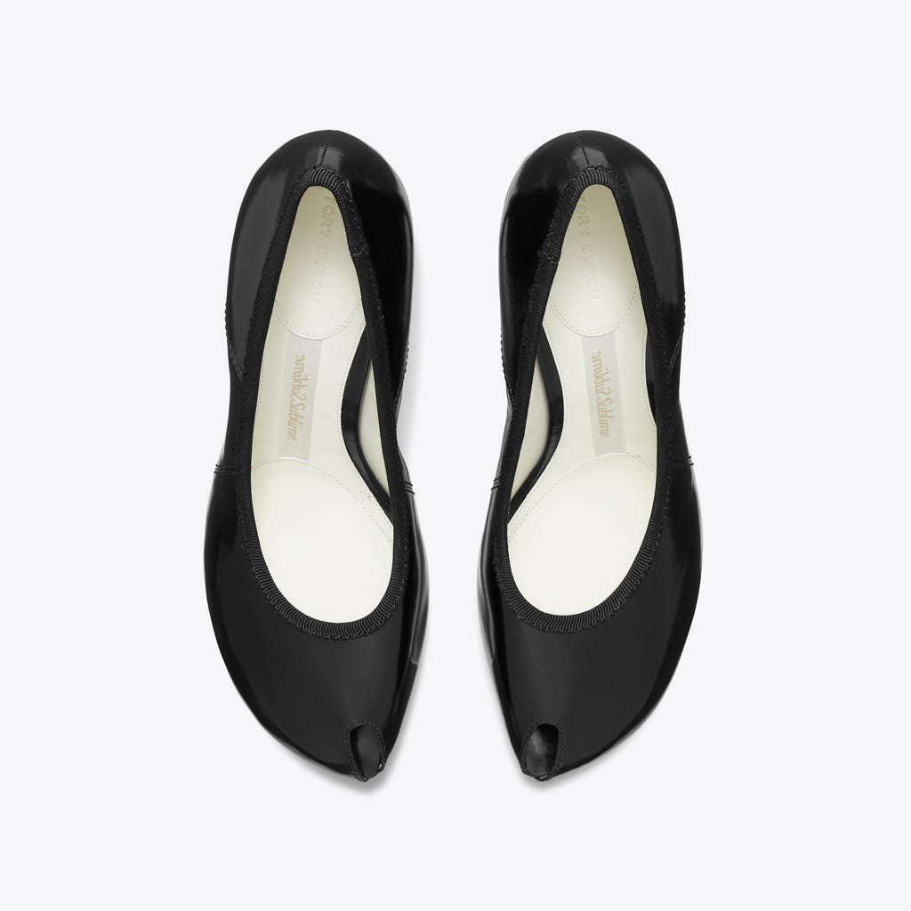 Tory Burch Peep-Toe Pump - Black - 4