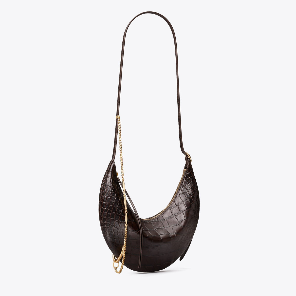 Tory Burch Pierced Croc-Embossed Crossbody Bag - Coco