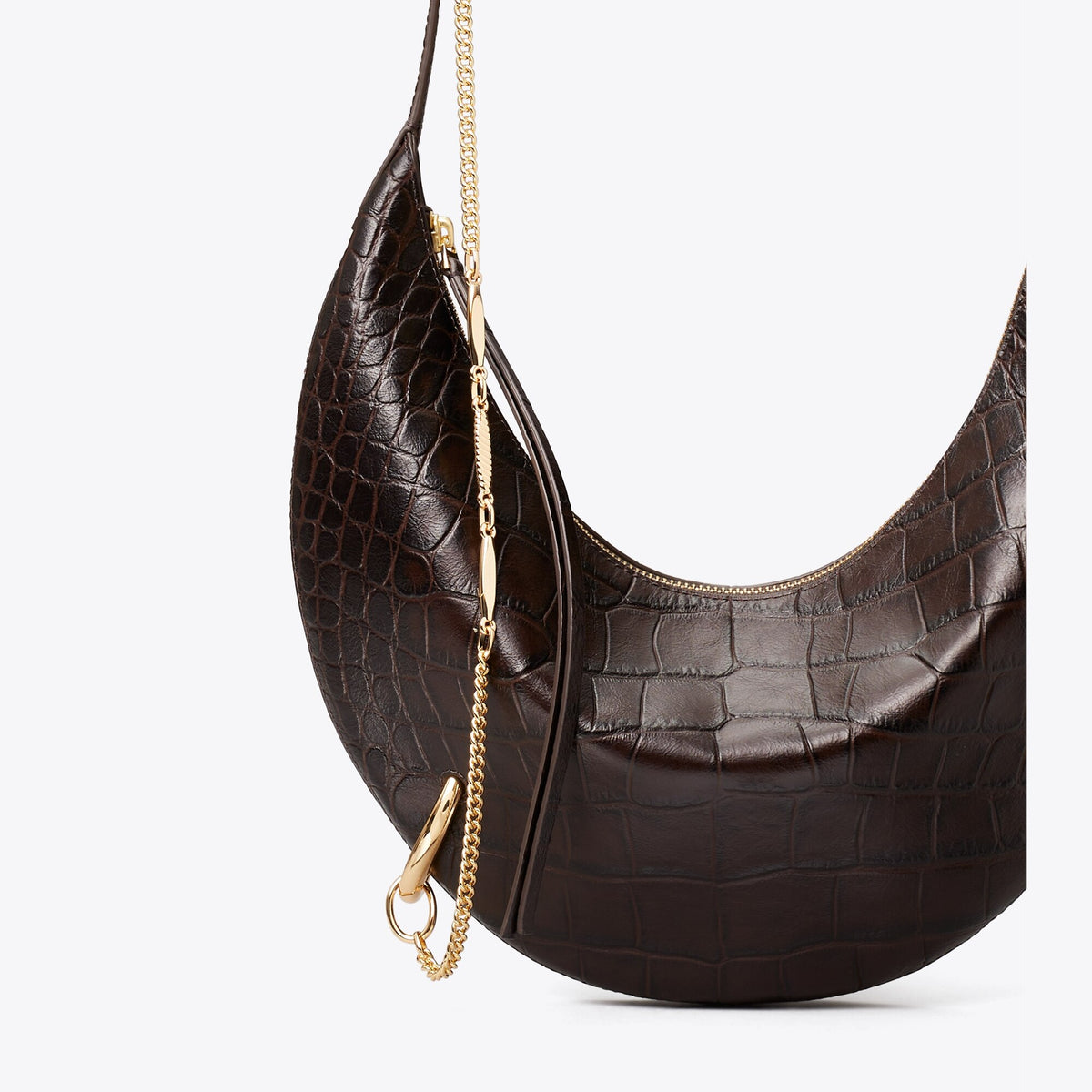 Tory Burch Pierced Croc-Embossed Crossbody Bag - Coco - 5
