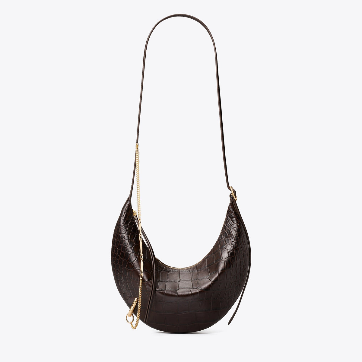 Tory Burch Pierced Croc-Embossed Crossbody Bag - Coco - 4