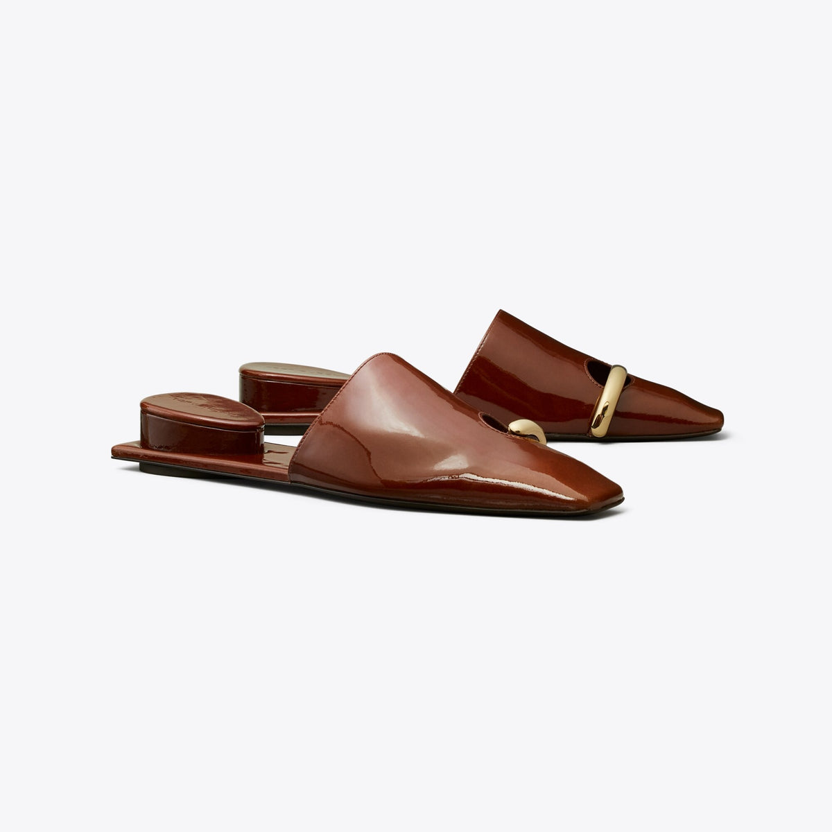 Tory Burch Pierced Mule - Russet Brown / Gold
