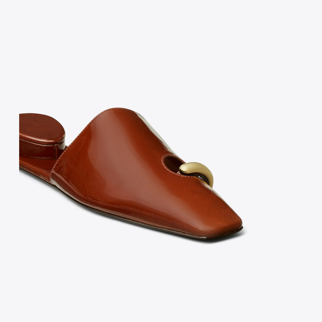 Tory Burch Pierced Mule - Russet Brown / Gold - 4