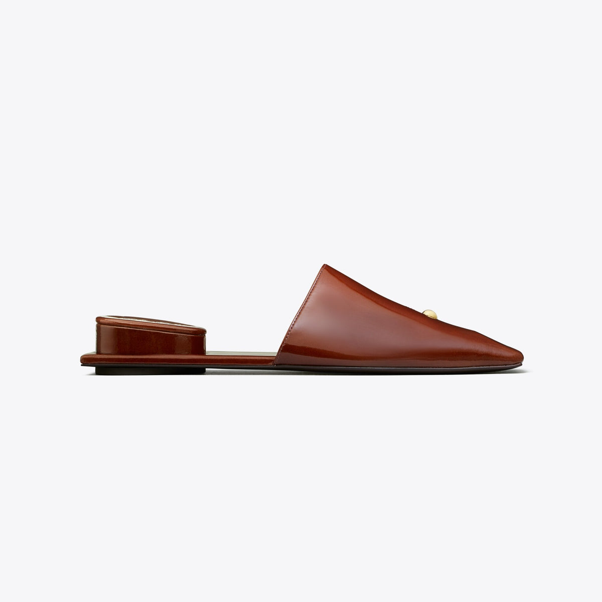 Tory Burch Pierced Mule - Russet Brown / Gold - 3