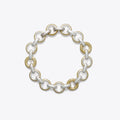 Tory Burch Pierced Necklace - Light Silver / Multi