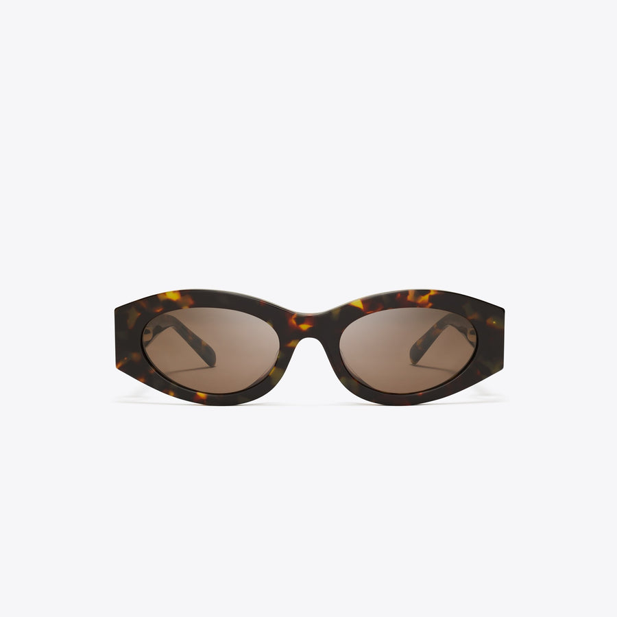 Tory Burch Pierced Oval Sunglasses