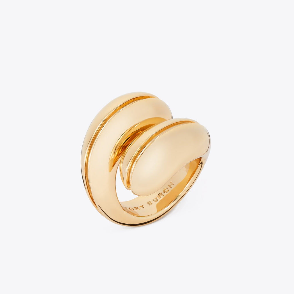 Tory Burch Pierced Ring - Light Brass