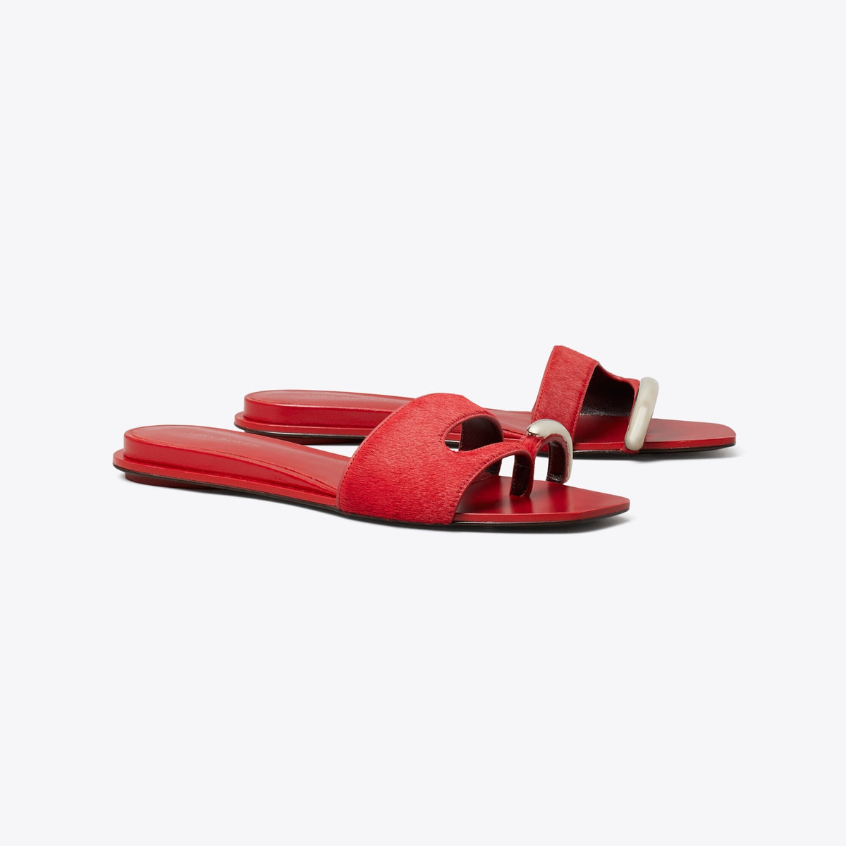 Tory Burch Pierced Slide - Toucan Red / Silver