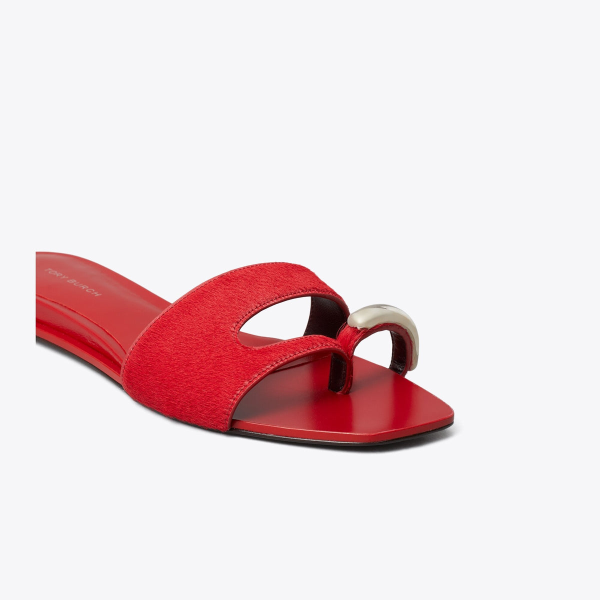 Tory Burch Pierced Slide - Toucan Red / Silver - 4