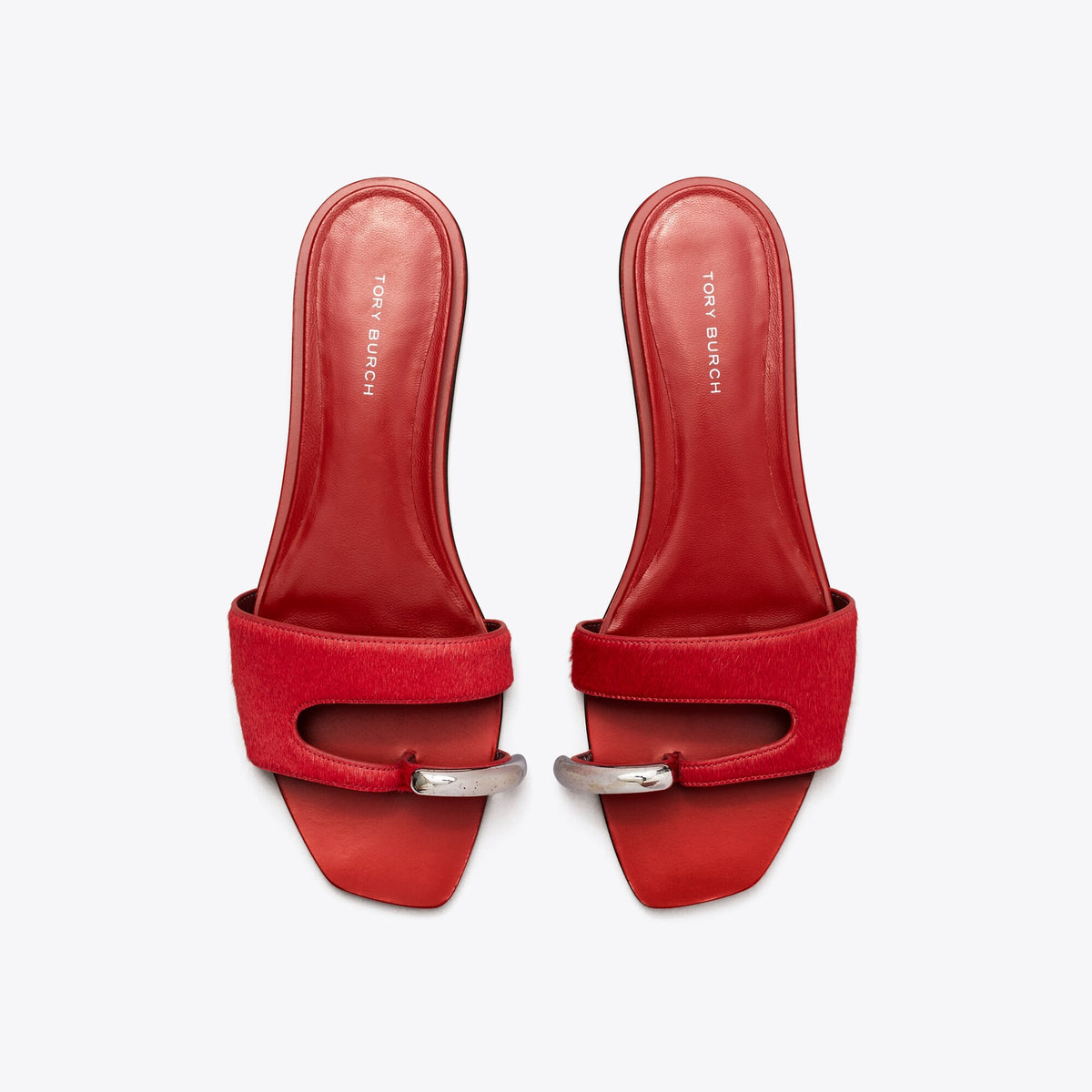 Tory Burch Pierced Slide - Toucan Red / Silver - 5