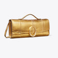 Tory Burch Pierced Snake Clutch - Gold