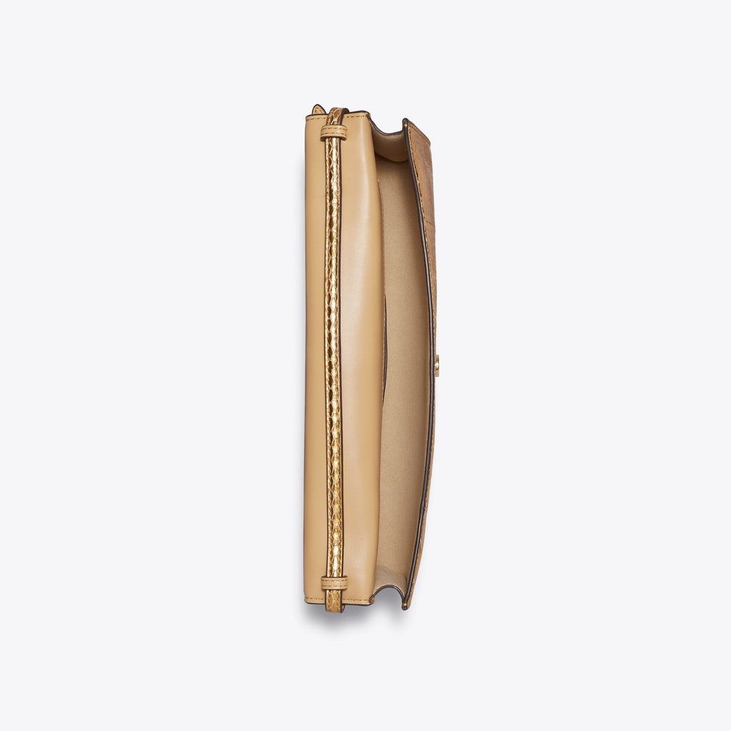 Tory Burch Pierced Snake Clutch - Gold - 6