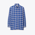 Tory Burch Plaid Viscose Shirt - Blue / Ivory