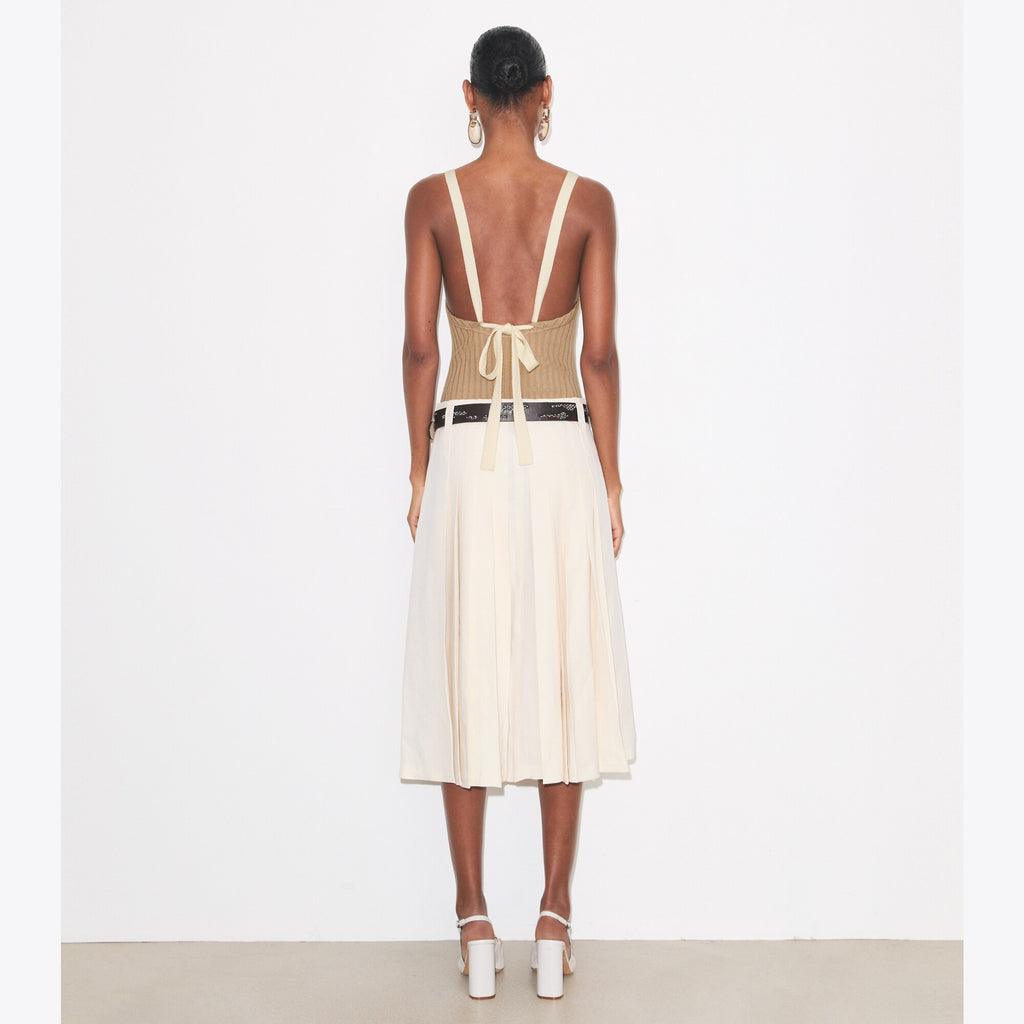 Tory Burch Pleated Skirt - Cream - 3