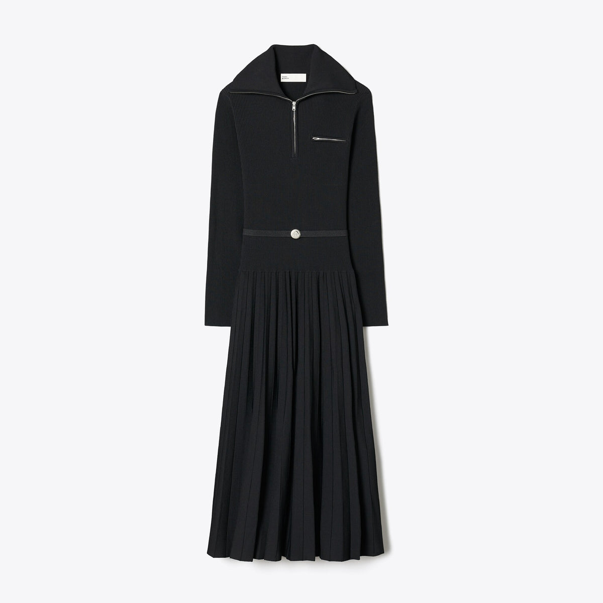 Tory Burch Pleated Viscose Dress - Black