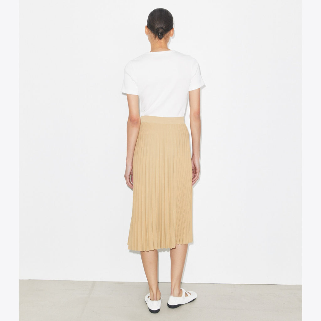 Tory Burch Pleated Viscose Skirt - Beige - 3