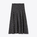 Tory Burch Printed Silk Skirt - Black Dot