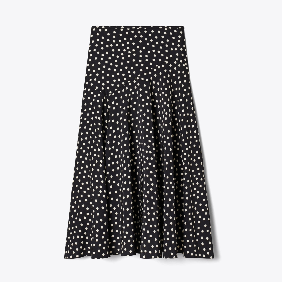 Tory Burch Printed Silk Skirt - Black Dot