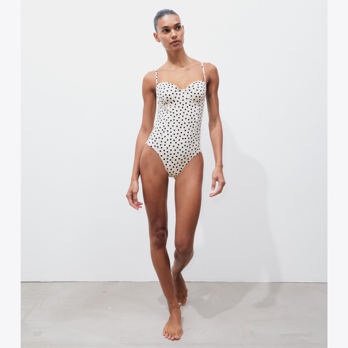 Tory Burch Printed Swimsuit - Cream Dot - 3