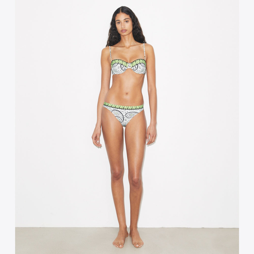 Tory Burch Printed Underwire Bikini Top - Mint Cockatoo - 3