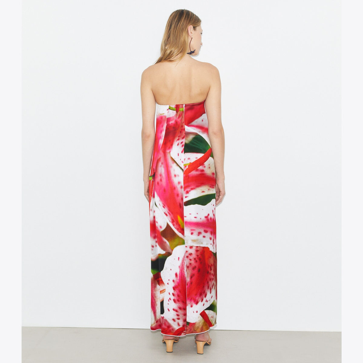 Tory Burch Printed Viscose Strapless Dress - Pink Lily - 3