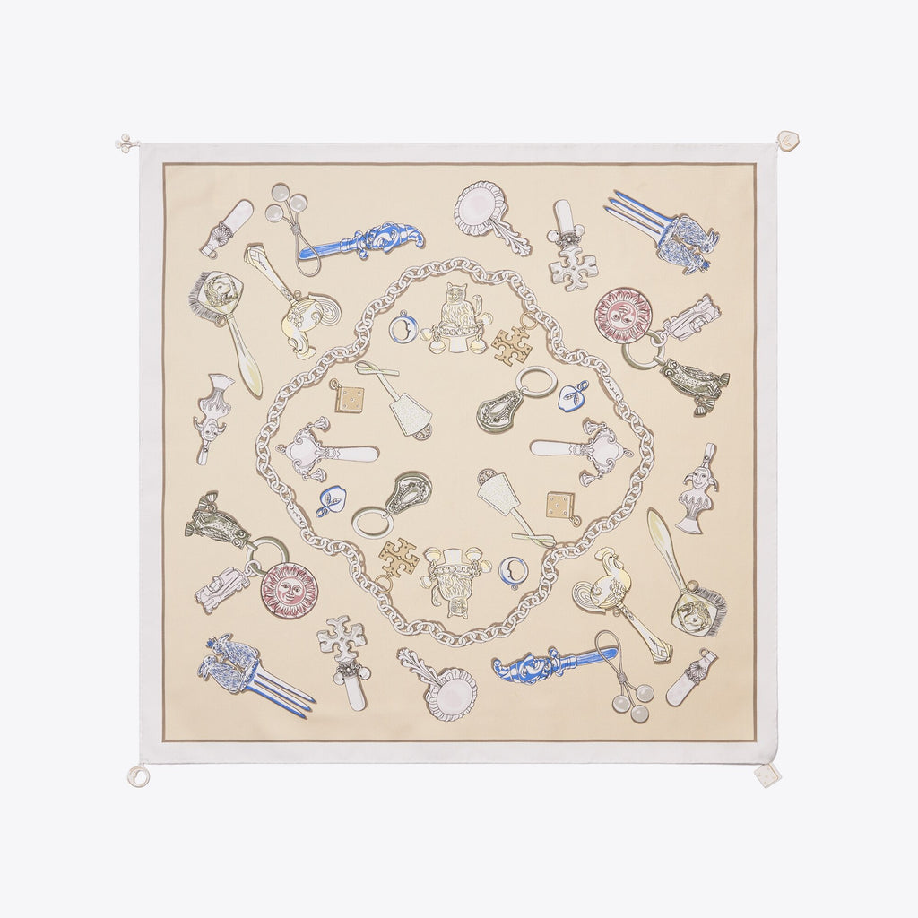 Tory Burch Rattles Neckerchief - Rattles Neutral