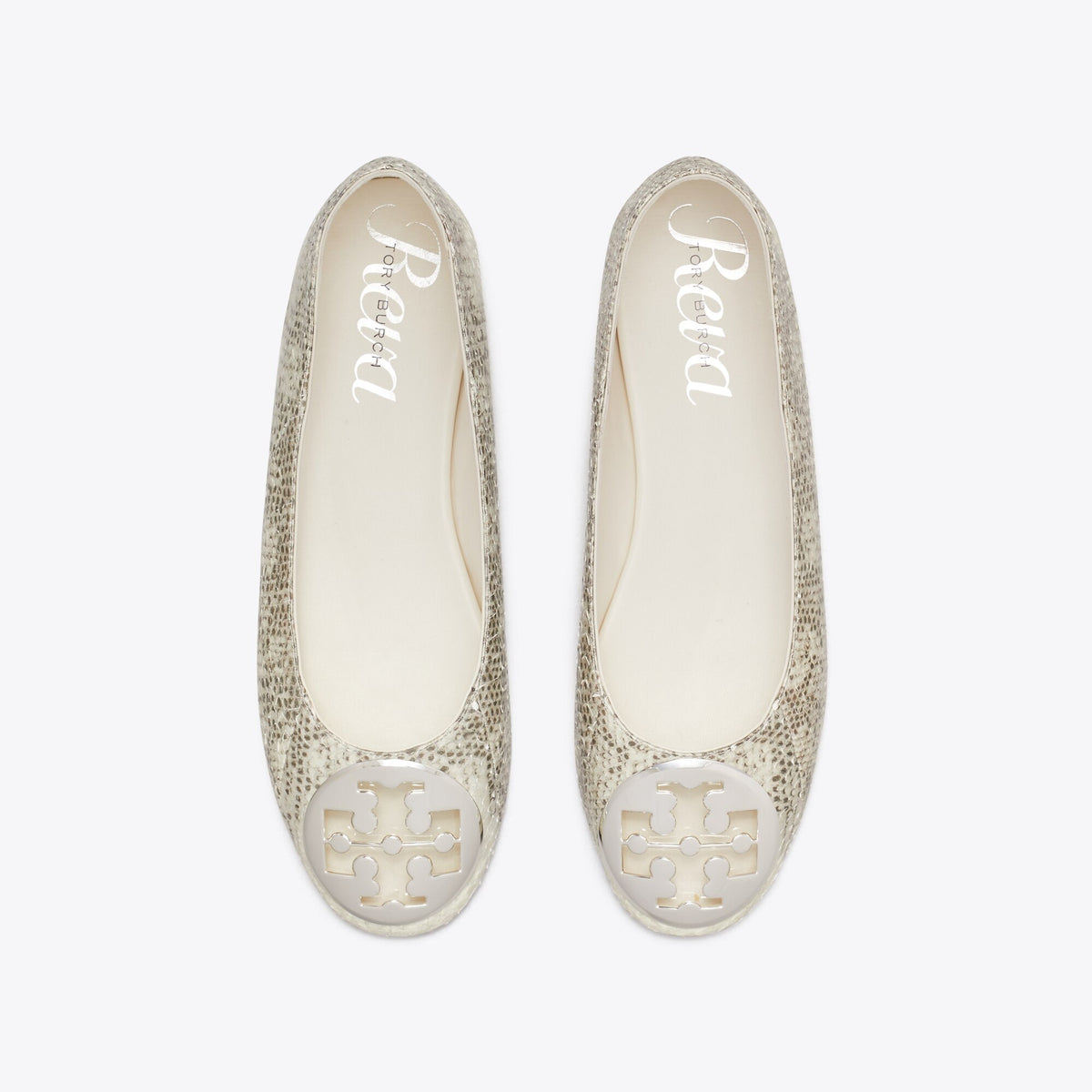 Tory Burch Reva Ballet - Lizard Snakeskin / Silver - 5