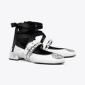Tory Burch Reva Punk Heeled Ballet - Cirrus Cloud / Silver