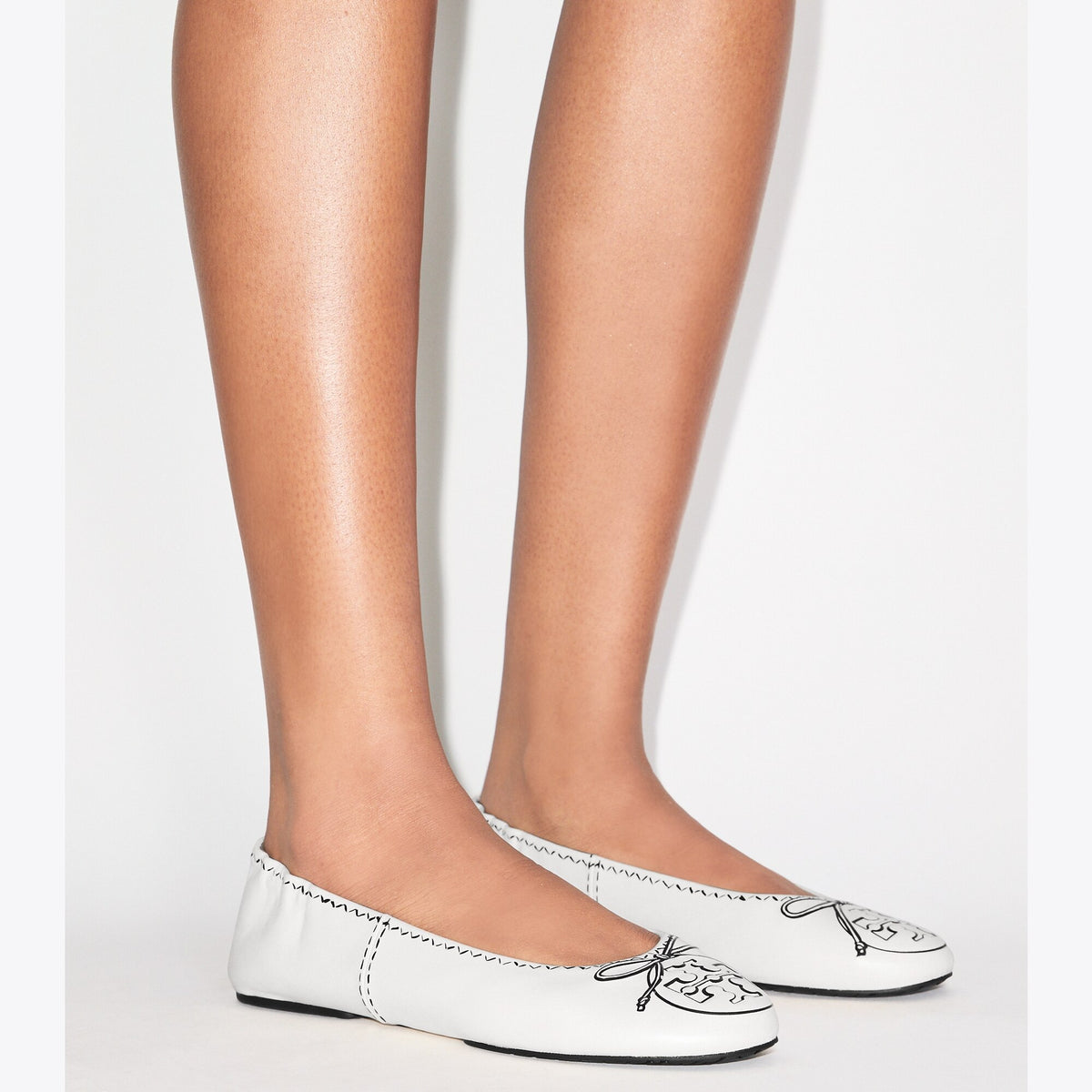 Tory Burch Reva Travel Ballet - New Cream - 2
