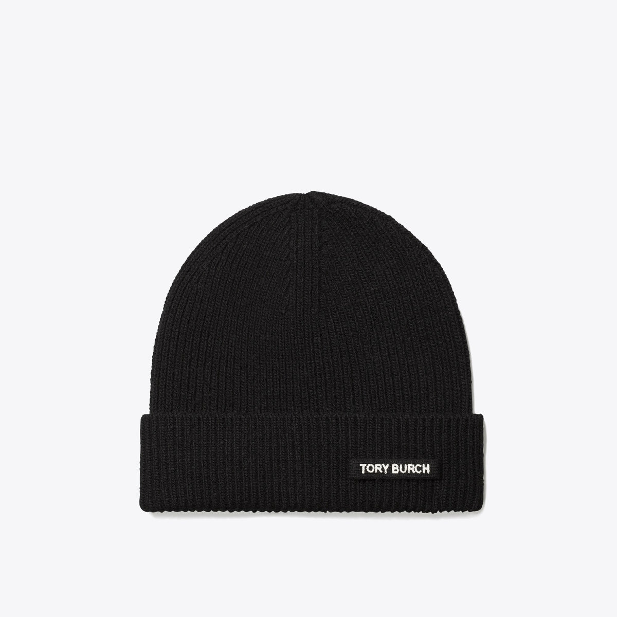 Tory Burch Ribbed Knit Beanie - Black