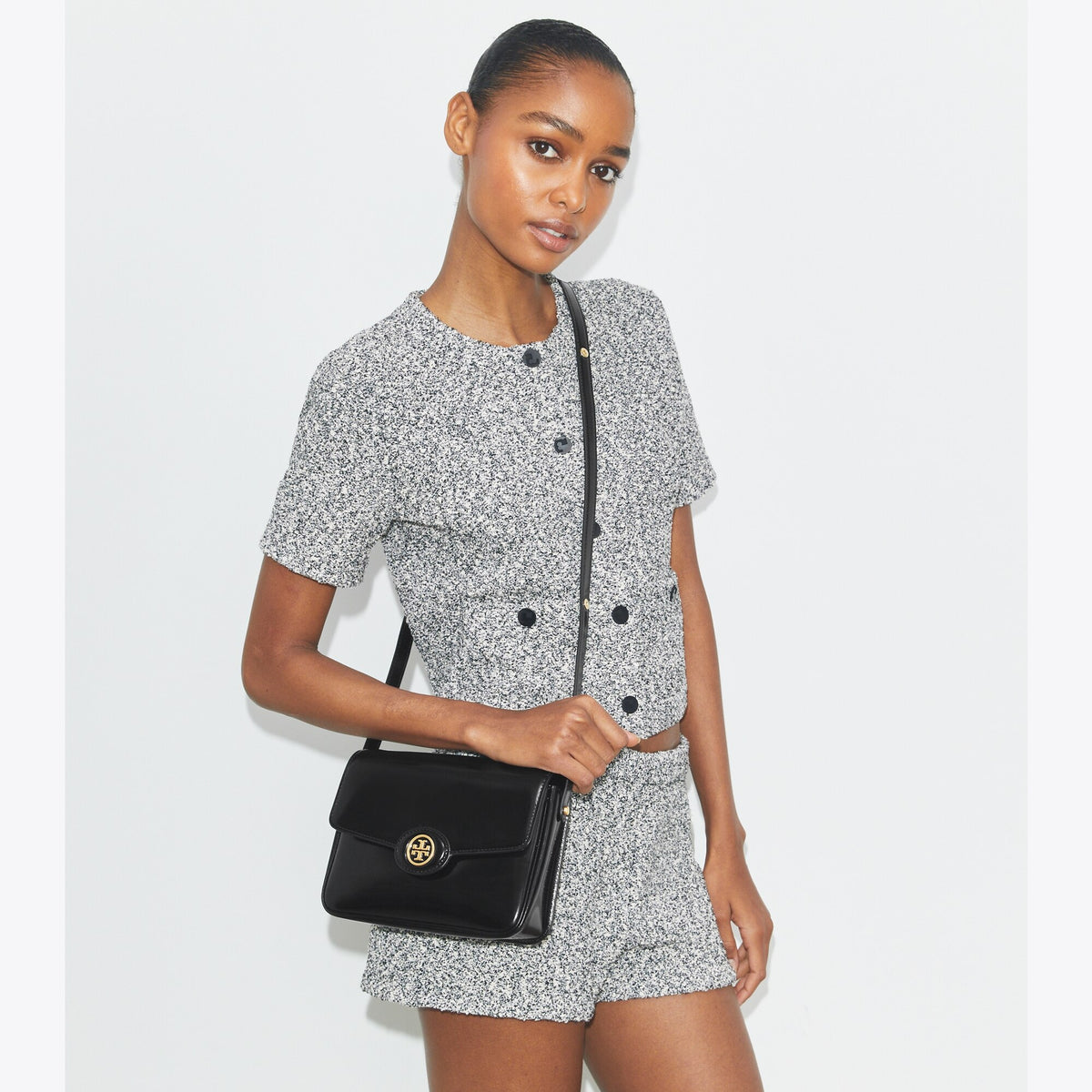 Tory Burch Robinson Spazzolato Shoulder Bag - Dark Sienna - 3
