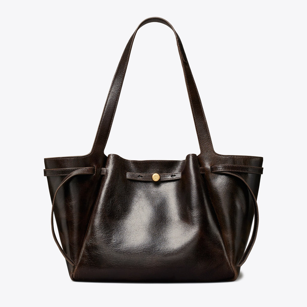 Tory Burch Romy Distressed Tote - Dark Brown - 3