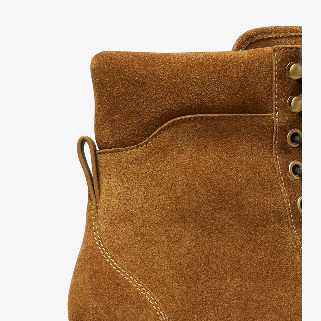 Tory Burch Romy Lug Heeled Boot - Toffee - 4