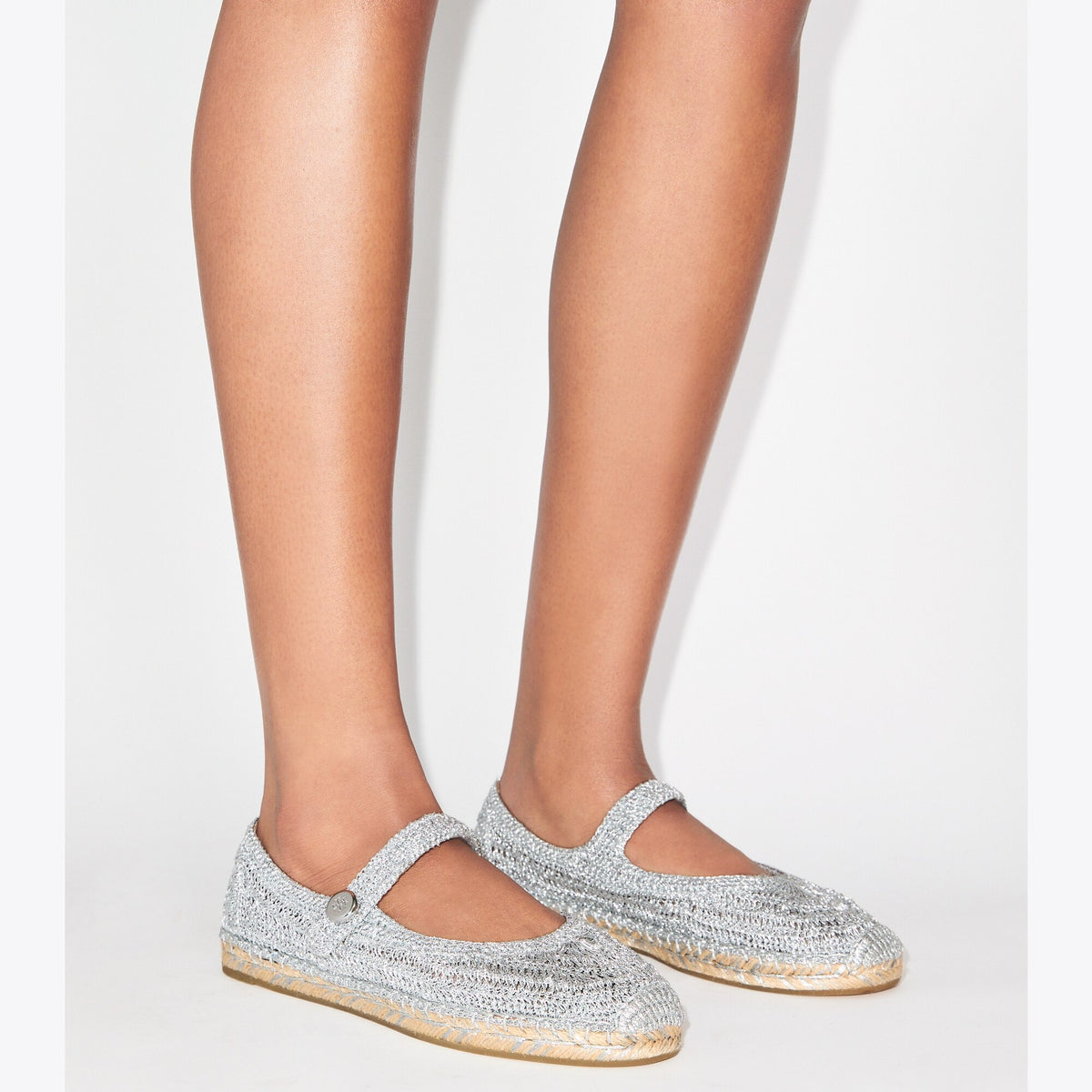 Tory Burch Romy Mary Jane Espadrille - Silver - 2