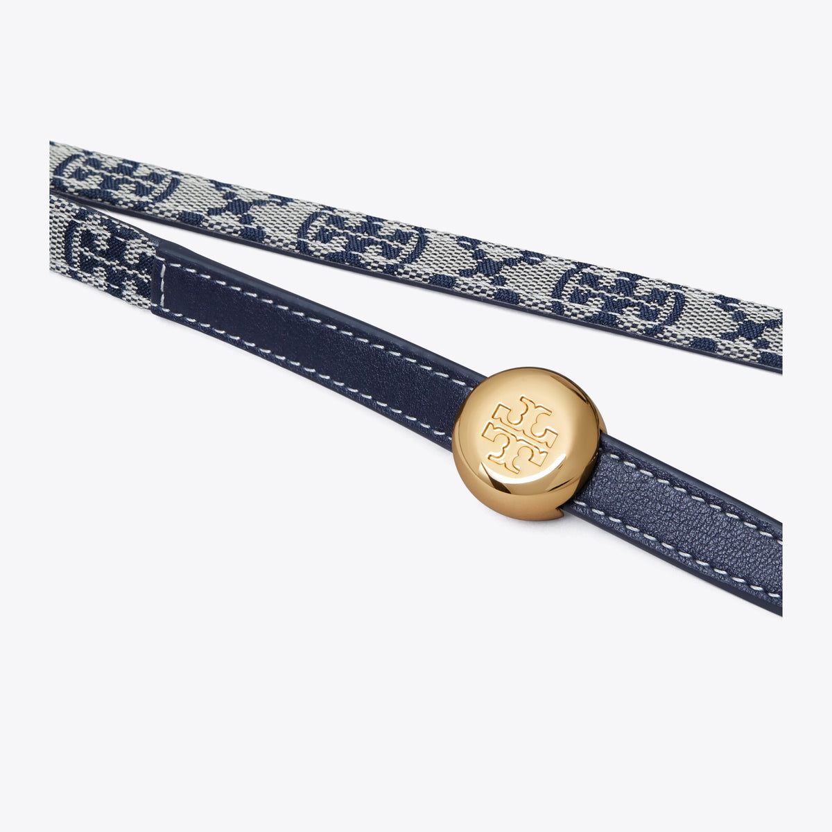 Tory Burch Romy Reversible Belt - Tory Navy/Gold - 3