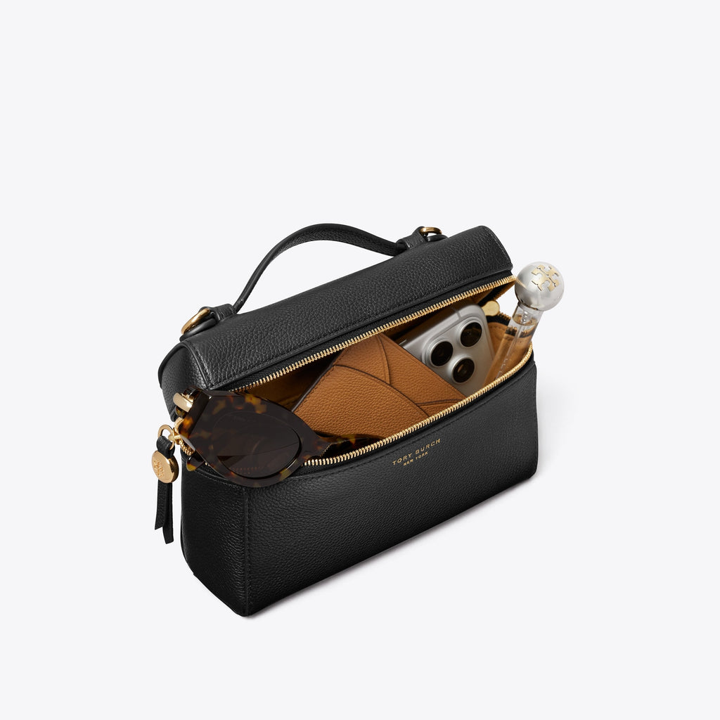 Tory Burch Romy Suede Slim Top Handle Bag - Dark Cocoa - 4