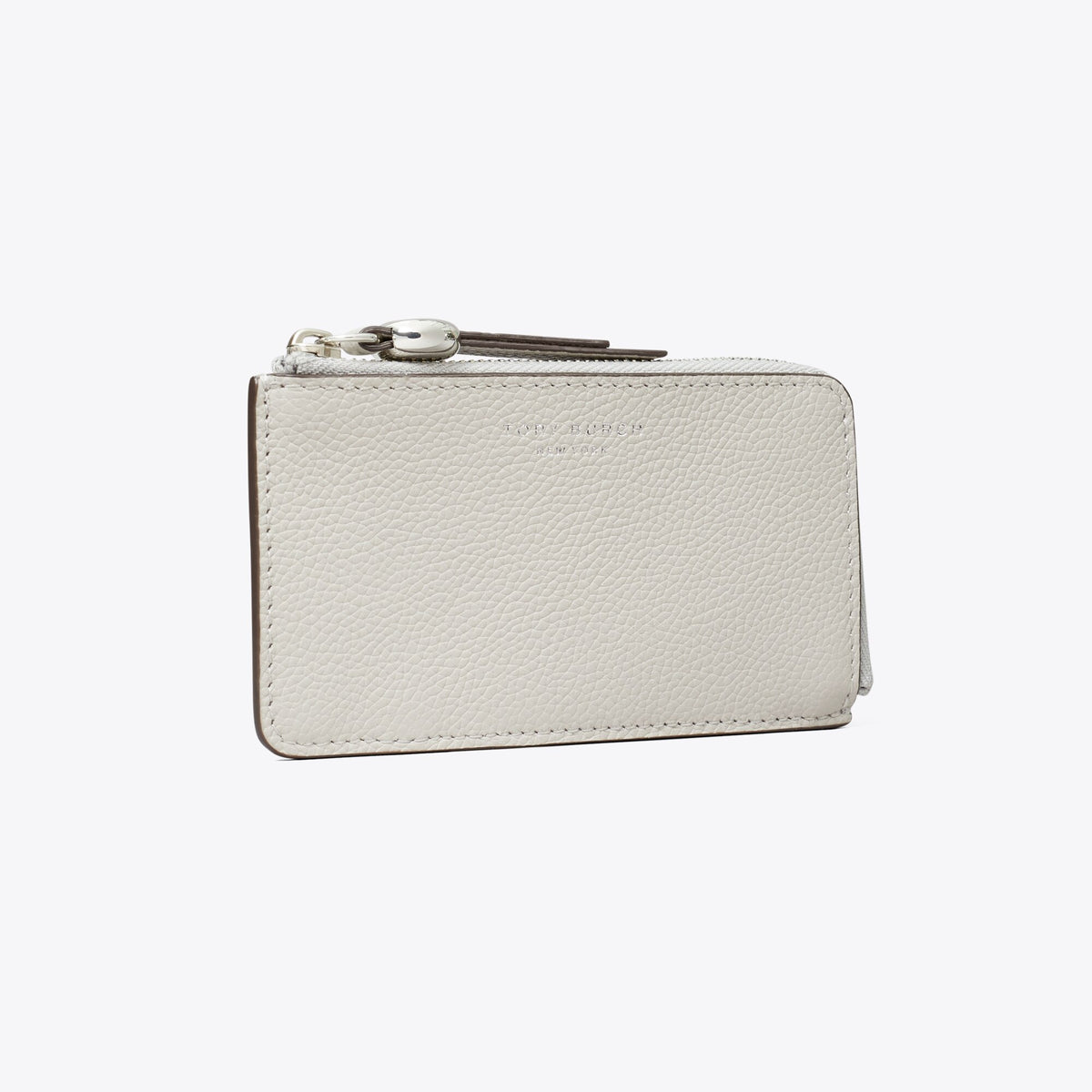 Tory Burch Romy Zip Card Case - Dove Gray