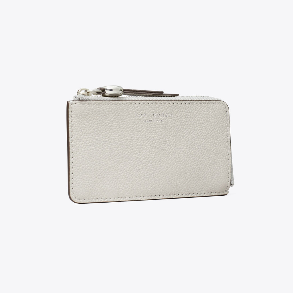 Tory Burch Romy Zip Card Case - Dove Gray