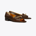 Tory Burch Runway Chain Peep-Toe - Khaki