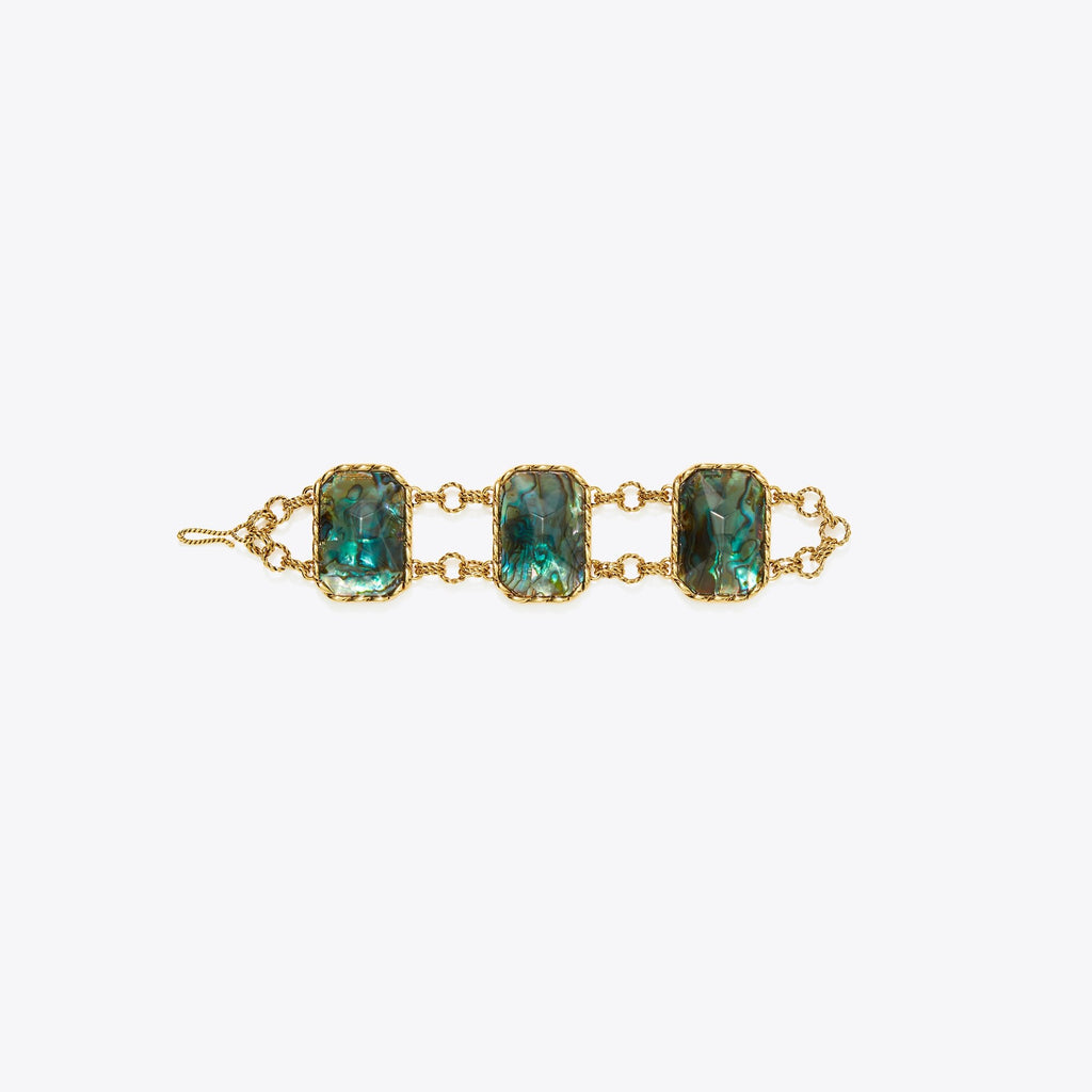 Tory Burch Runway Swirl Bracelet - Gold / Blue