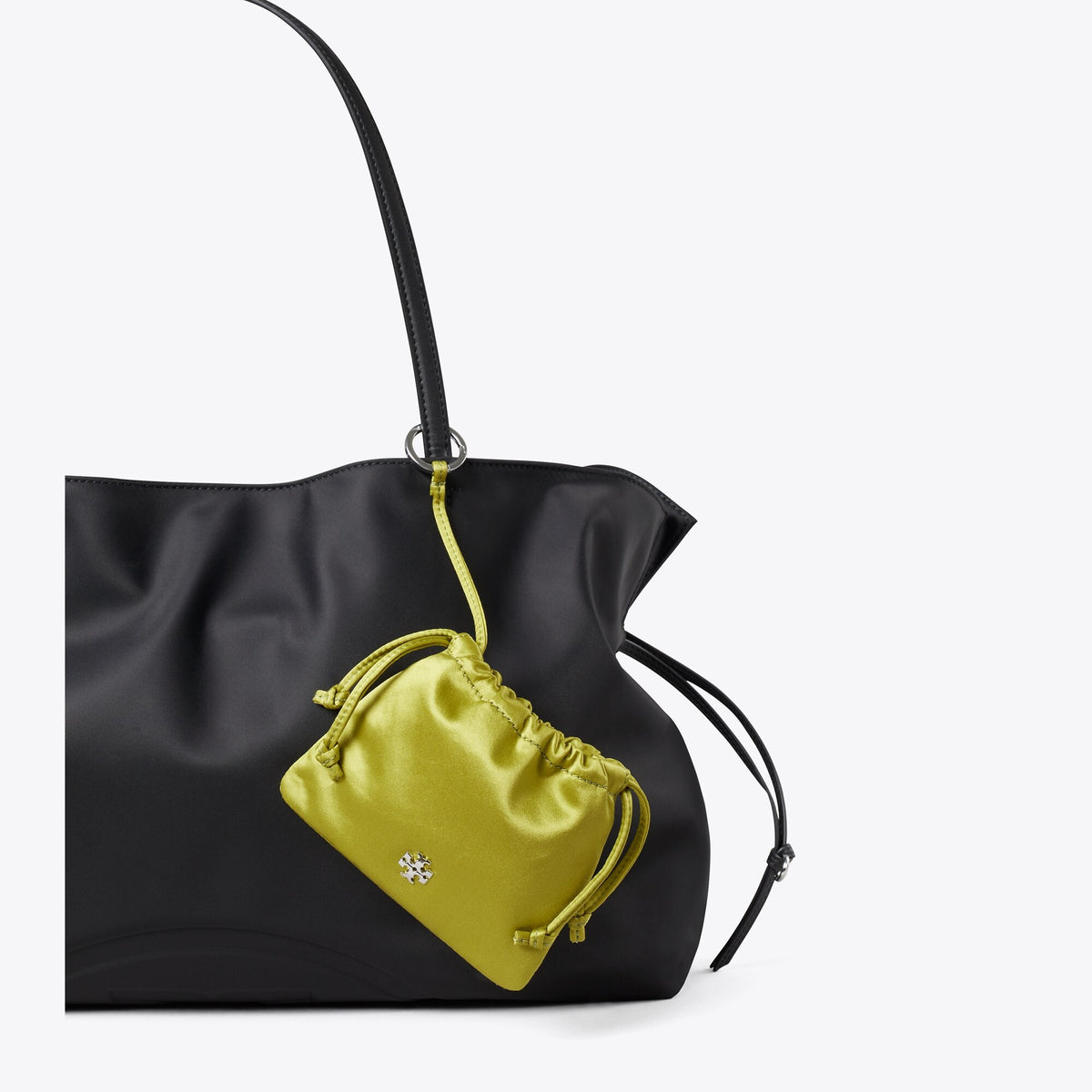 Tory Burch Satin Pouch Bag Charm - Vibrant Green - 2