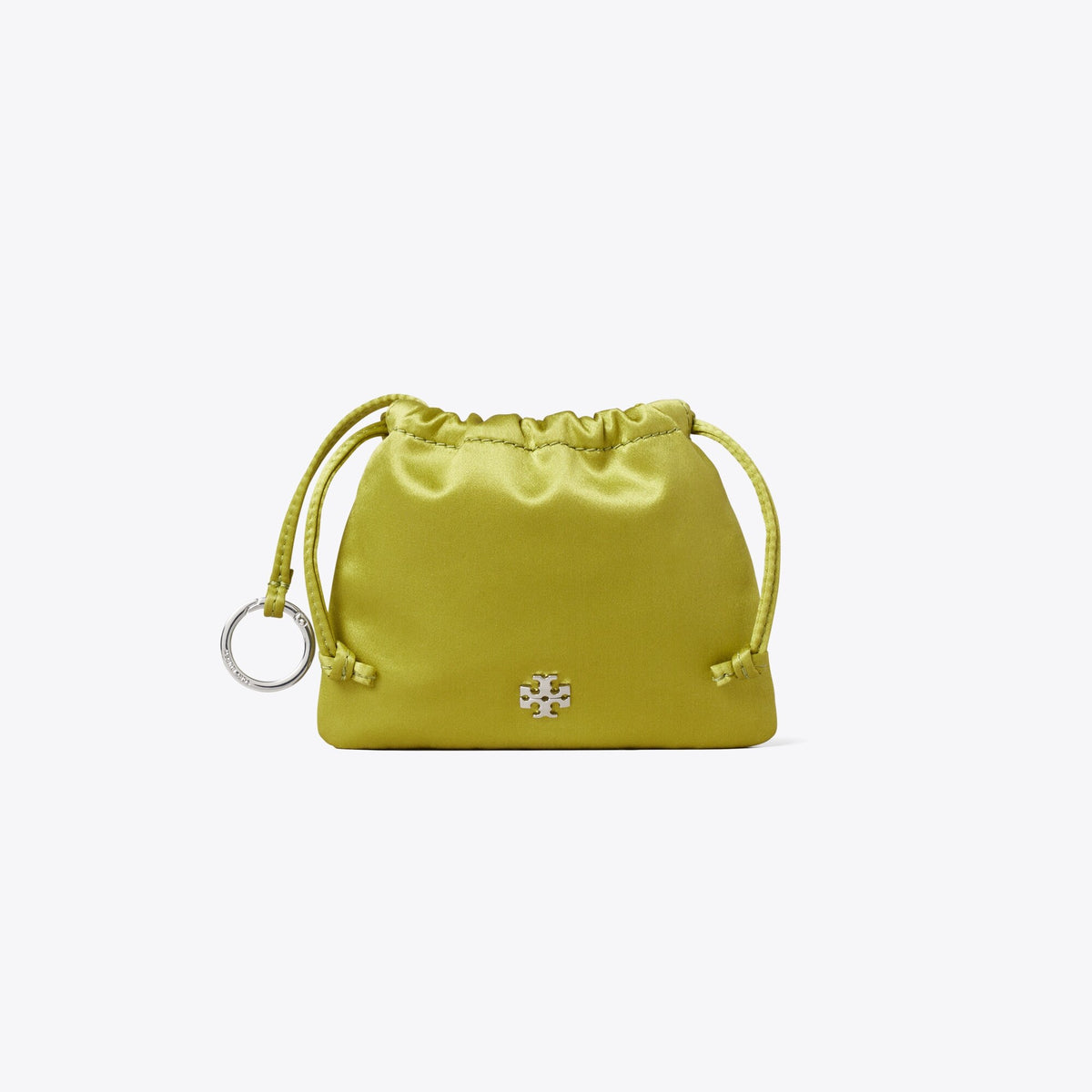Tory Burch Satin Pouch Bag Charm - Vibrant Green