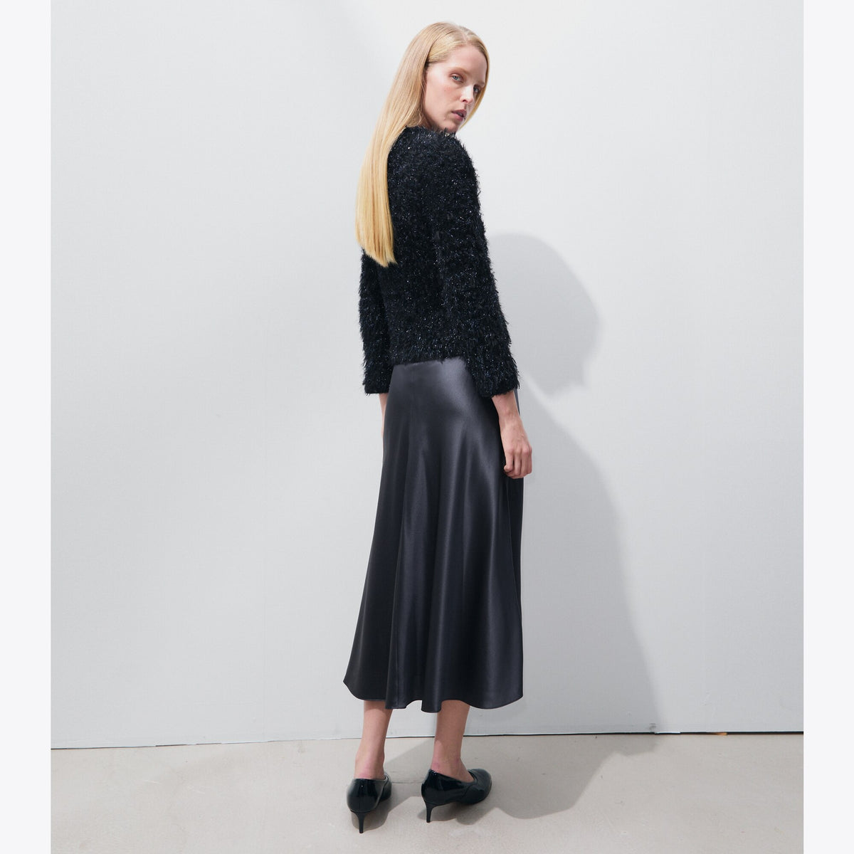 Tory Burch Satin Skirt - Bluestone - 3