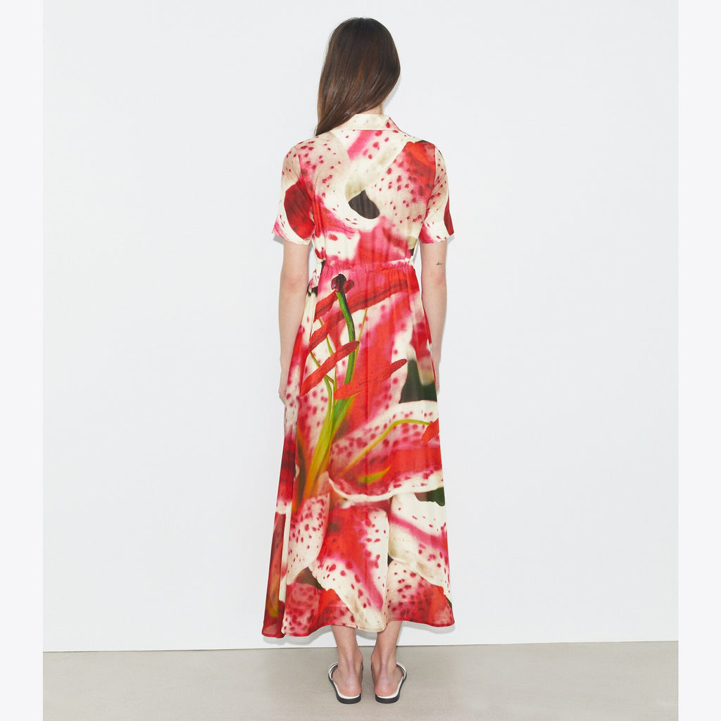 Tory Burch Silk Cotton Voile Shirtdress - Pink Lily - 3