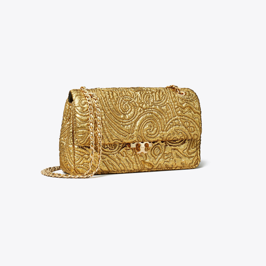 Tory Burch Small Bunny Knot Brocade Shoulder Bag