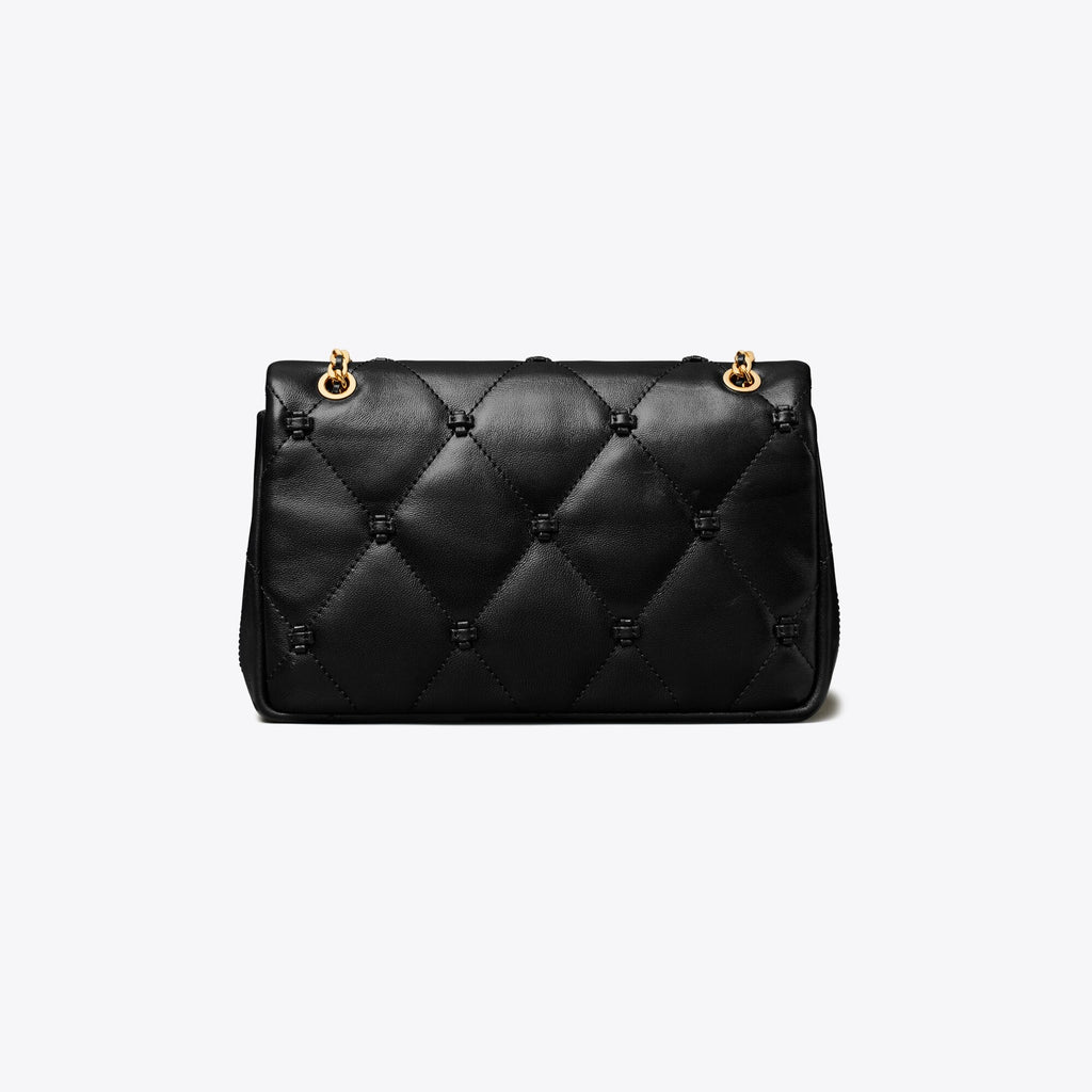 Tory Burch Small Bunny Knot Shoulder Bag - Black/Gold - 5