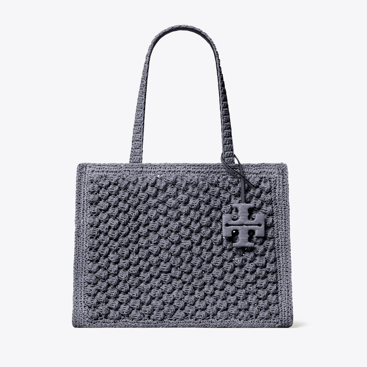 Tory Burch Small Ella Hand-Crocheted Popcorn Tote - Gray - 3