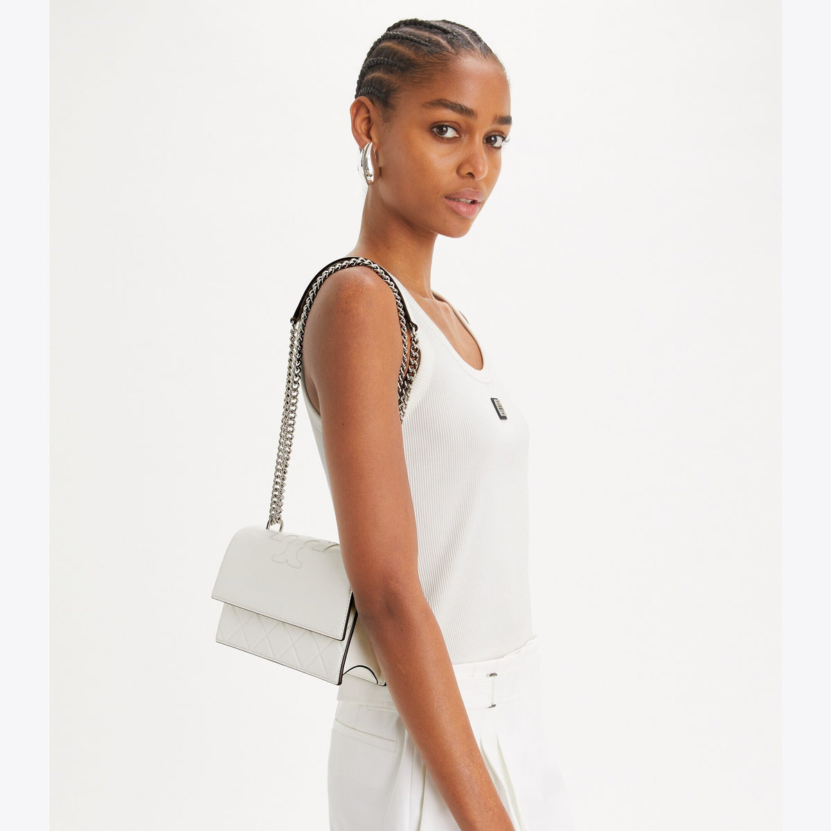 Tory Burch Small Fleming Shoulder Bag - Blanc - 2