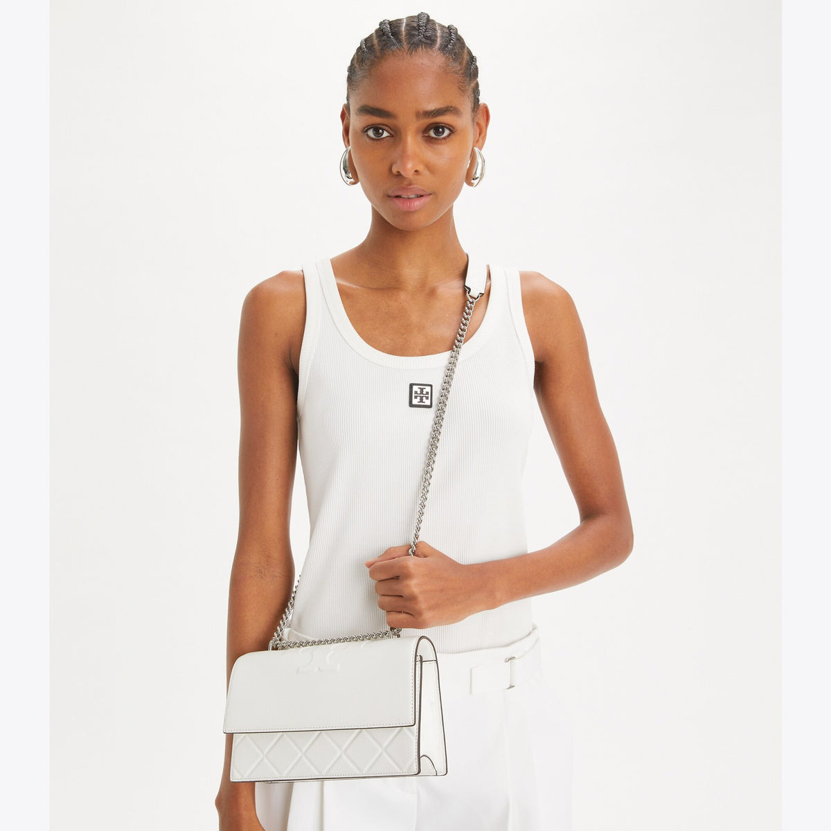 Tory Burch Small Fleming Shoulder Bag - Blanc - 4