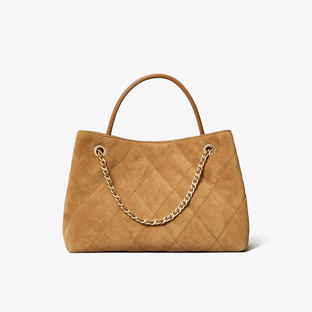 Tory Burch Small Fleming Suede Carryall - Toffee - 5